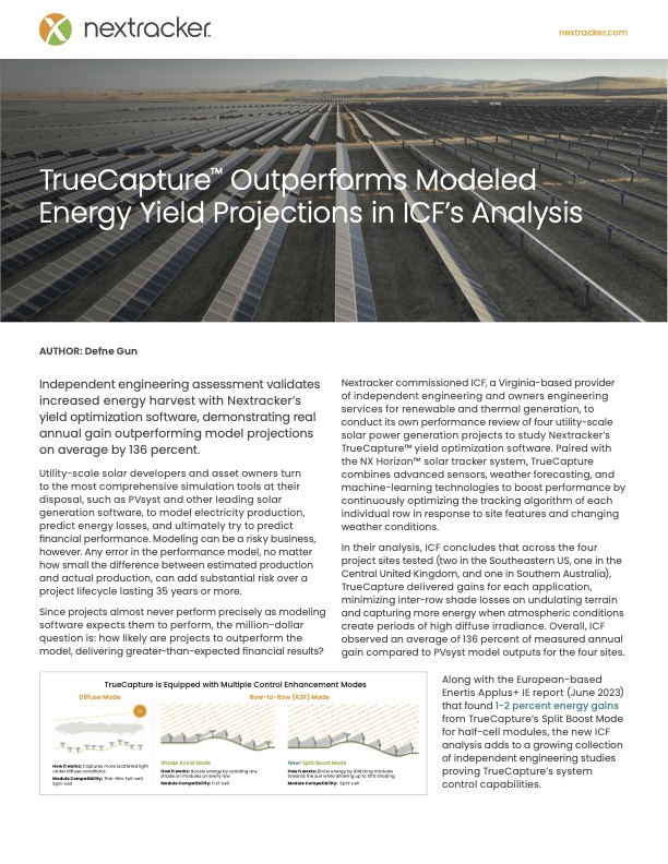TrueCapture® ICF TrueCapture® ICF's Analysis